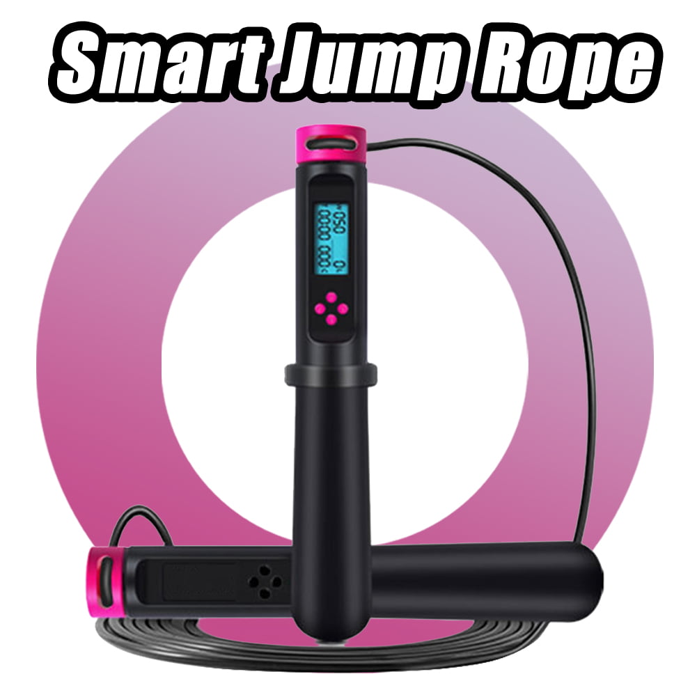 Jump Rope Digital Weight Adjustable Workout Skipping Rope Calories Time Set T5O9 