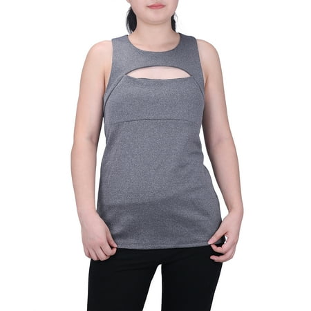 HDE Women's Racerback Tank Top Built-in Shelf Bra Yoga Workout Quick Dry Gym Top (Gray,
