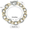 thumbnail image 4 of Mytys Link Bracelet Two tone Circles Chain Silver and Gold Wire Cable Bangle Designer Inspired Bracelets for Women, 4 of 7