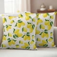 thumbnail image 2 of Yellow Lemons Outdoor Pillow Covers 20x20 Set of 2,Waterproof Patio Throw Pillowcase Protectors,Summer Citrus Fruits Leaves Country Vintage Decorative Pillow Shams Cushion Covers for Seat Bed Couch, 2 of 8