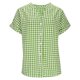 thumbnail image 4 of Camisas de Manga Larga para Mujeres Cuello en V de Ajuste Suelto Botón de Manga Corta Lino Túnica Blusa Cuadrado, 4 of 8