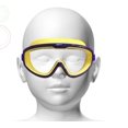 thumbnail image 2 of Gafas de natación JM HD antivaho impermeables para niños Marco grande, 2 of 3