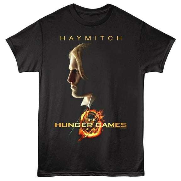 Hunger Games Haymitch Profile Men's T Shirt (Black, AdultS)