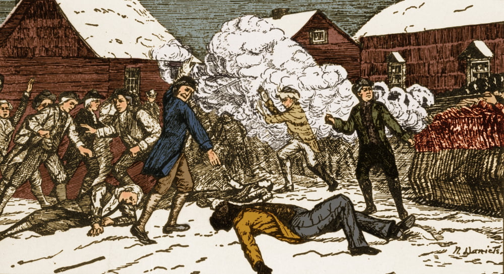 Boston Massacre 1770 Rolled Canvas Art - Science Source ...