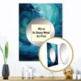 thumbnail image 3 of Designart "Swirling Serenity in Aqua Blue and White II" Abstract Spirals Mirror Wall Decor - Modern Blue Abstract Large Mirror For Wall Art Decor - 32" x 24" Inch, 3 of 5