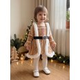 thumbnail image 5 of Cjfdfy Newborn Baby Girl Christmas Outfit Romper Dress Velvet Long Sleeve Square Neck Jumpsuit Gingerbread Man Santa Costume Christmas Princess Dress Cute Winter Clothes, 5 of 9