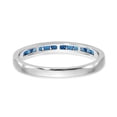 thumbnail image 6 of 14K White Gold Ring Band Wedding Diamond Round Blue , Size 9, 6 of 9