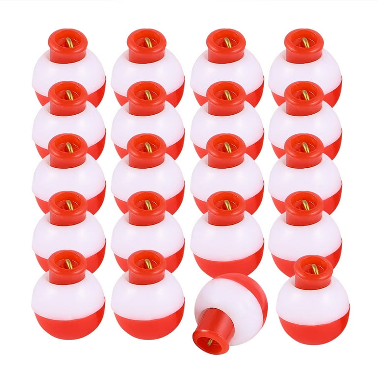 Ball float 20pcs Ball Float Plastic Float Sea Fishing Float Ring Floating  Ball Luya Accessories Luya Bait for Fishing Lover (13mm Red White) 