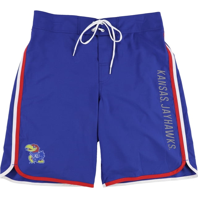 G-III Sports Mens Kansas Jayhawks Swim Bottom Trunks, uks, L
