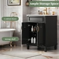 thumbnail image 6 of Harper & Bright Designs 24" Small Bathroom Vanity with Sink, Black Bathroom Cabinet Freestanding with Adjustable Shelf , Modern Bathroom Storage Cabinet with Soft Closing Doors for Small Space, 6 of 13