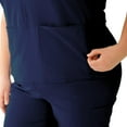 thumbnail image 2 of ave. Nolita Women's Four Pocket Oversized Tunic Scrub Top in Navy, L, 2 of 6