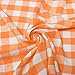 thumbnail image 2 of 60" Wide Checkered Gingham Buffalo Check Polyester Poplin Fabric - Orange & White - 10 Yards, 2 of 2