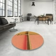 thumbnail image 3 of Ahgly Company Indoor Square Patterned Grapefruit Red Area Rugs, 8' Square, 3 of 6