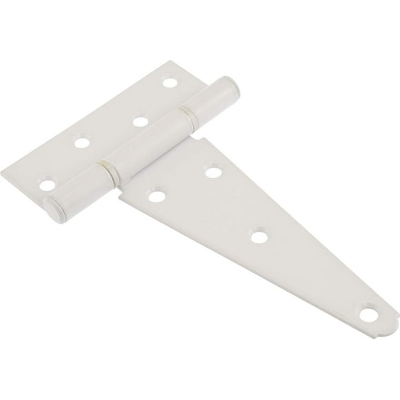 Bisagras en T resistentes Hillman de 15 cm, color blanco, paquete de 2
