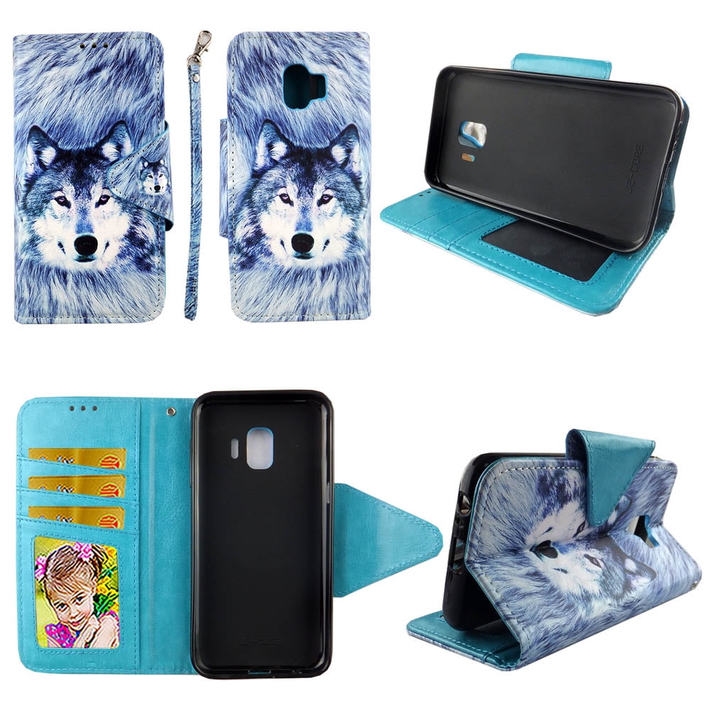 Snow Wolf Wallet Case for Samsung Galaxy J2 / J2 Core / J2 Pure / J2