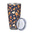 thumbnail image 2 of KLL Gingerbread Delights Print 40oz Stainless Steel Insulated Car Cup with Spillproof Lid - Keep Your Drink Hot or Cold on the Go-Straw Two-piece Set, 2 of 8