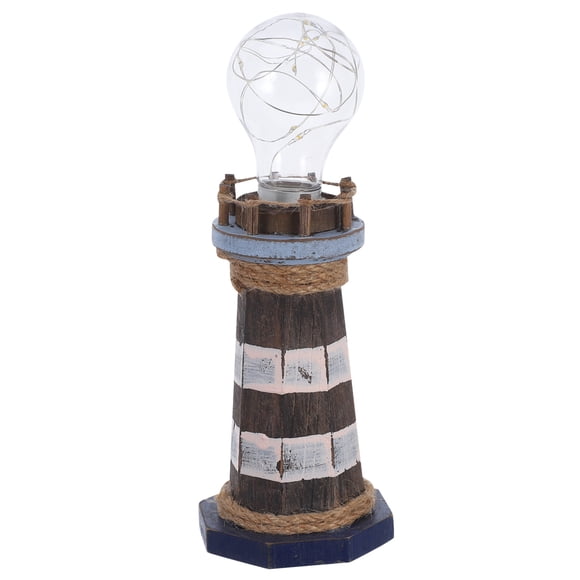 Mediterranean Led Lighthouse Desktop Light For Nautical Themed Rooms And Coastal Decorations