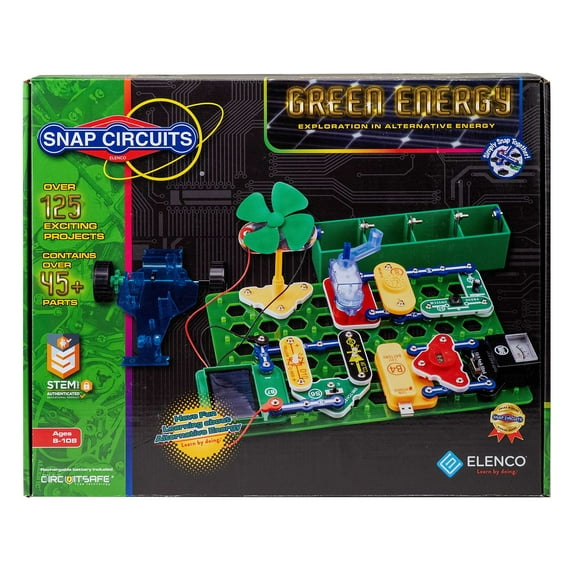 Kit de exploración Snap Circuits Green Energy para niños mayores de 8 años