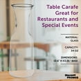thumbnail image 4 of Clear Glass Water Carafes 34 oz. Set of 10, Bulk Pack - Perfect for Juices, Smoothies, Milk, Wine Decanter- Clear, 4 of 5