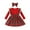 Red, variant on URMAGIC Christmas Dress for Toddler Baby Girls Long Sleeve Knit Top Stitching Santa Print Skirt Xmas Clothes