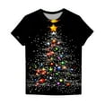 thumbnail image 4 of Christmas Tops Women's Christmas Pullover Short Sleeve Tshirt Santa Claus Shirts Christmas Tree Graphic Sweatshirt Garland Star Clothes Lights Tinsel Pullovers Crewneck Top Fashion Outfits, 4 of 4