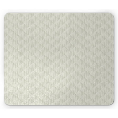 Neutral Color Mouse Pad, Natural Design Pattern with Muted Toned Stripes Rhombus Check, Rectangle Non-Slip Rubber Mousepad, Coconut and Grey Yellow, by (Best Way To Crack A Coconut)