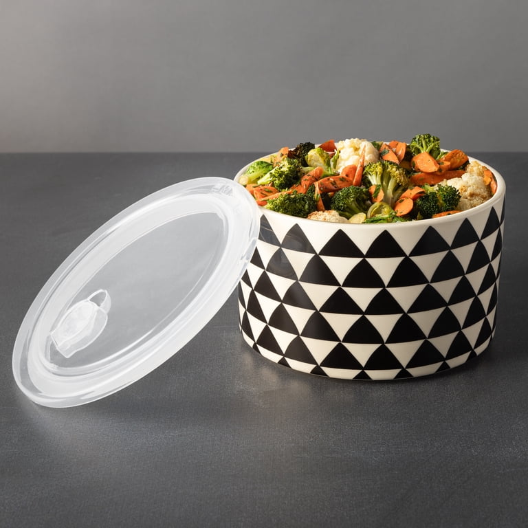 Thyme & Table 4-Piece Ceramic Baking Dish & Lid Set, Medallion photo 5
