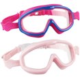 thumbnail image 1 of Juego de gafas de natación para niños de 3 a 15 años, antivaho, rojo/rosa, 1 of 5