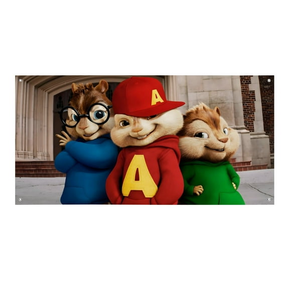 Alvin and The Chipmunks-Theme Backdrops Banner Birthday Party Decor Supplies Personalized Party Backdrop Decoration,5x3ft（150x90cm）
