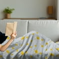 thumbnail image 3 of Bee Soft Flannel Fleece Throw Blanket, Hand-Drawn Outline of Insect with Splashed Yellow Paint on Plain Background, Cozy Plush for Indoor and Outdoor Use, 50" x 60", Multicolor, by Ambesonne, 3 of 5