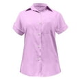 thumbnail image 3 of Casual Women's Button Cardigan Shirt For Everyday Wear Lightweight Summer Tops For Jeans And Casual Pants Plain Loose T Shirts for Women V Neck Woman T Shirt Oversized Dress Shirt Sports Tee V Neck T, 3 of 7