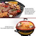 thumbnail image 4 of Highsound 22 Inch Patio Grill, Portable Charcoal Grill with Thickened Grilling Bowl and Wheels for Outdoor Cooking, Barbecue Camping, 4 of 7