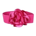 thumbnail image 4 of Segolike Wide Belt for Dress Elastic Waist Belt Flower Waistband Press Stud Button Cinch Belt for Coat, Dress, Maxi Shirts Rose Red, 4 of 8