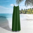 thumbnail image 6 of LEAVINGSUO Summer Dresses For Women Plus Size Fashion Casual Skirt Comfortable Sleeveless Round Neck Solid Dress Green XXL, 6 of 7