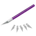 thumbnail image 1 of 1Set Non-Slip Metal Scalpel Knife Tools Kit Cutter Engraving Craft knives Blades Mobile Phone PCB DIY Repair Hand Tools purple, 1 of 6