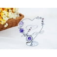 thumbnail image 3 of Matashi Chrome Plated Silver Love Tabletop Ornament with Purple & Lavender Crystals Home Décor, 3 of 4
