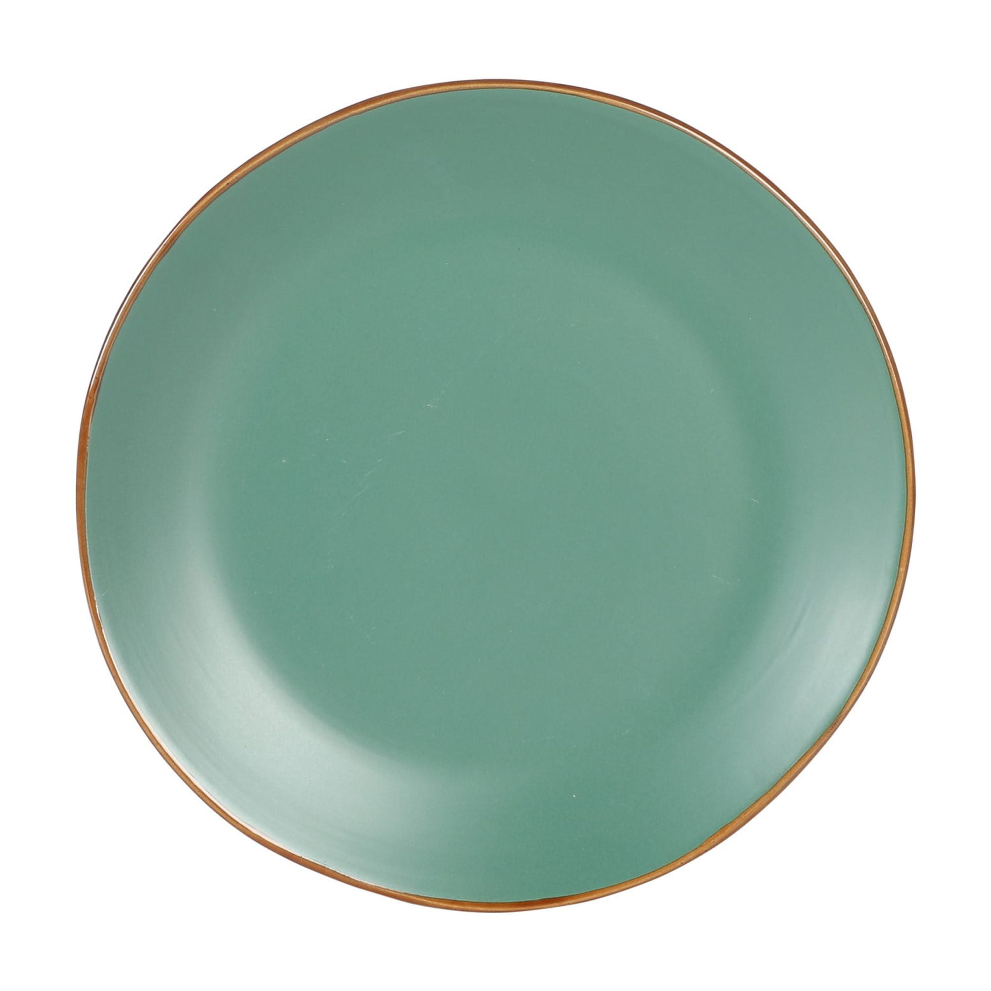 Gibson Home Hazeltine 16 Piece Plates and Bowls Dishes Stoneware Ceramic Dinnerware Set - Green