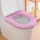 thumbnail image 4 of Ireezec Winter Toilet Seat Cover Knitted Bathroom Mat Non-Slip Soft Cushion for Bathroom Home Comfort Warm Washable Toilet Lid Cover Cozy Thick Plush Fabric Toilet Seat Cushion for Cold Weather Home, 4 of 6