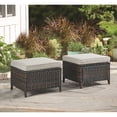 thumbnail image 5 of Gymojoy  2 Piece Outdoor Ottoman Wicker Patio Ottomans Brown/Beige, 5 of 5