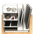 thumbnail image 2 of Wooden Office Desk Organizer Mail Rack for Desktop with Pen Holder White, 2 of 5