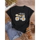 thumbnail image 2 of Flower Graphic Round Neck Sports Top, Short Sleeves Running T-shirt Top, Women's Activewear graphicFCamisetas para mujer, lindas camisetas con estampado gráfico, de manga corta, estilo casual, para ve, 2 of 7
