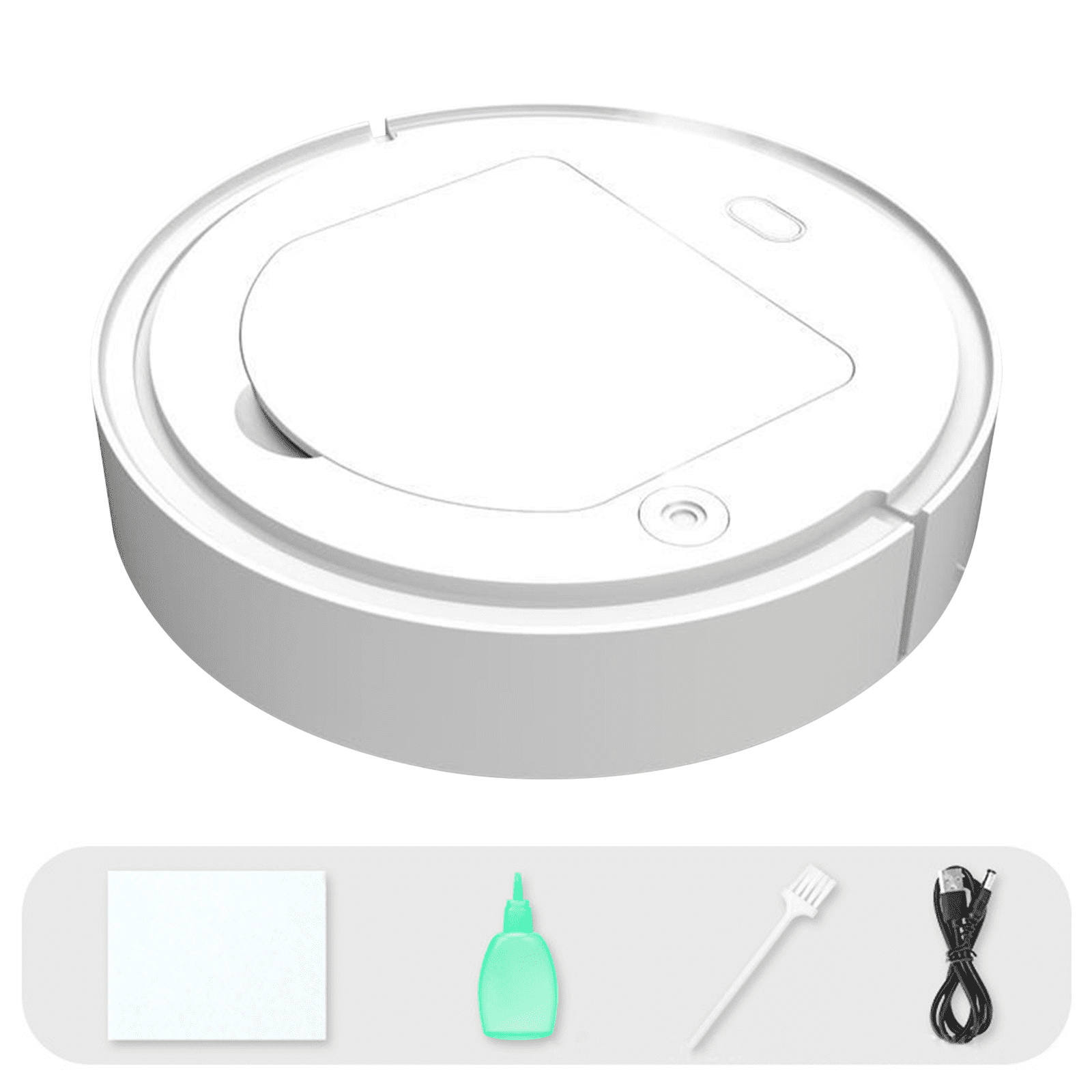 Foqnuq Wireless Smart Sweeping Robot Vacuum Cleaner 5-in-1 with Mopping, Automatic Navigation, Obstacle Avoidance for Home Cleaning (White)