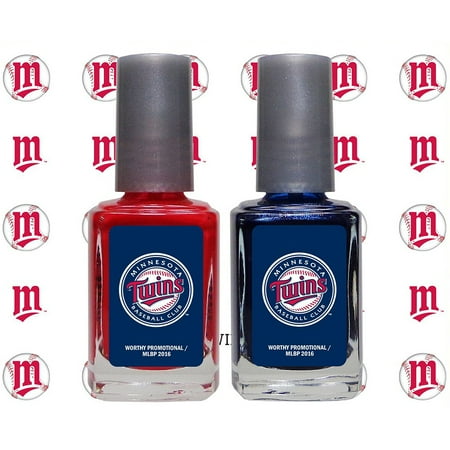 Minnesota Twins 2-Pack Nail Polish with Nail Decal - No Size