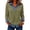 31#Army Green, variant on Womens Long Sleeve Blouse V Neck Button Leopard Print Shirt Contrast Collar Cuffs Casual Top Tee for Women Daily Work Wear Blue XL