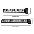 thumbnail image 2 of Roll-up Piano 61 /88 Keys,portable Arranger Keyboards,waterproof Silicone Fold Able Piano Keyboard For Beginners And Kids, 2 of 4