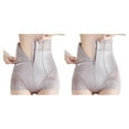 thumbnail image 1 of Decodeary Hi-Waist Belly Control Body Shapers For Instant Effect Soft And Breathable Women Shapewear gray purple L 2Set, 1 of 6