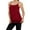 1-1pc,Wine, variant on COMFREE Plus Size Camisole for Women with Built in Shelf Bra Pleated Tank Top Adjustable Strap Top