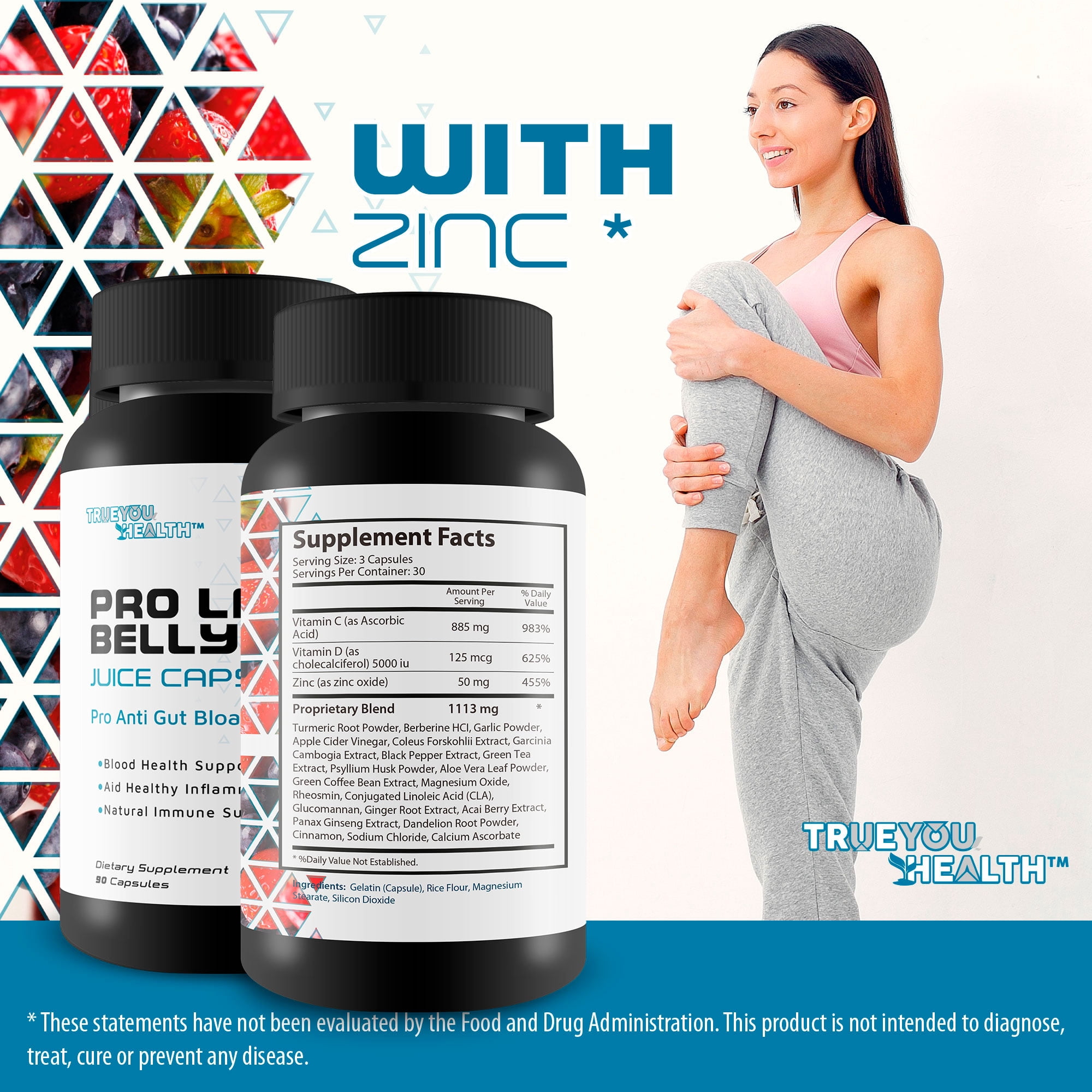 Pro Lean Belly Juice Capsules - Daily Cleanse Supplement - Support Digestive Health, Immune Health, Regularity, Overall Wellness - Detox Cleanse - Aid Improved Health & Energy - With Psyllium & Aloe