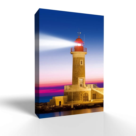 wall26 Canvas Wall Art Lighthouse Pictures Home Wall Decorations for Bedroom Living Room Paintings Canvas Prints Framed - 16x24 inches