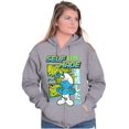 thumbnail image 3 of The Smurfs Cool Kanji Self Made Unisex Plus Size Zip Hoodie Brisco Brands 2X, 3 of 5